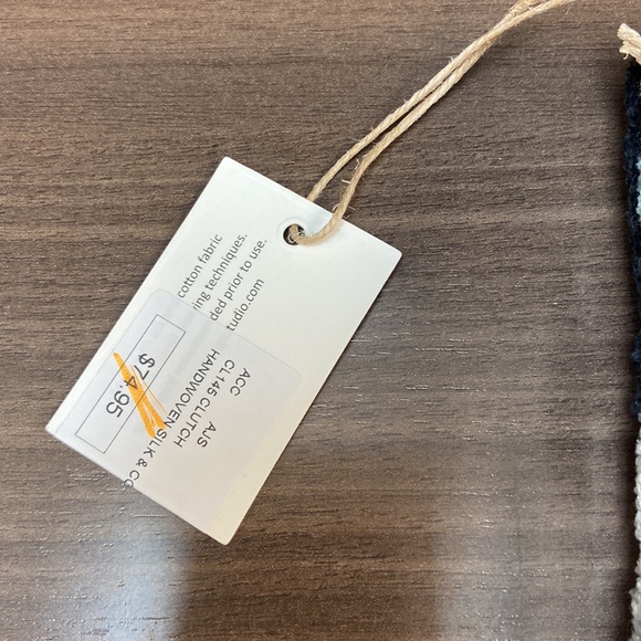 CL145 Clutch Handwoven silk and cotton - Picture 8 of 8